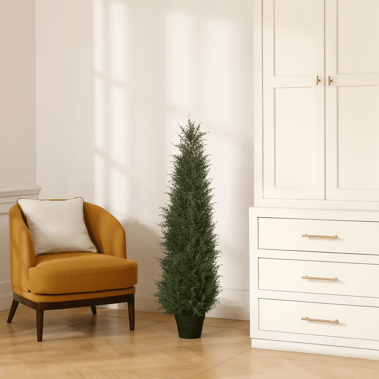 4 Feet Artificial Cedar Tree UV Rated for Indoor/Outdoor Decor , DR.Planzen