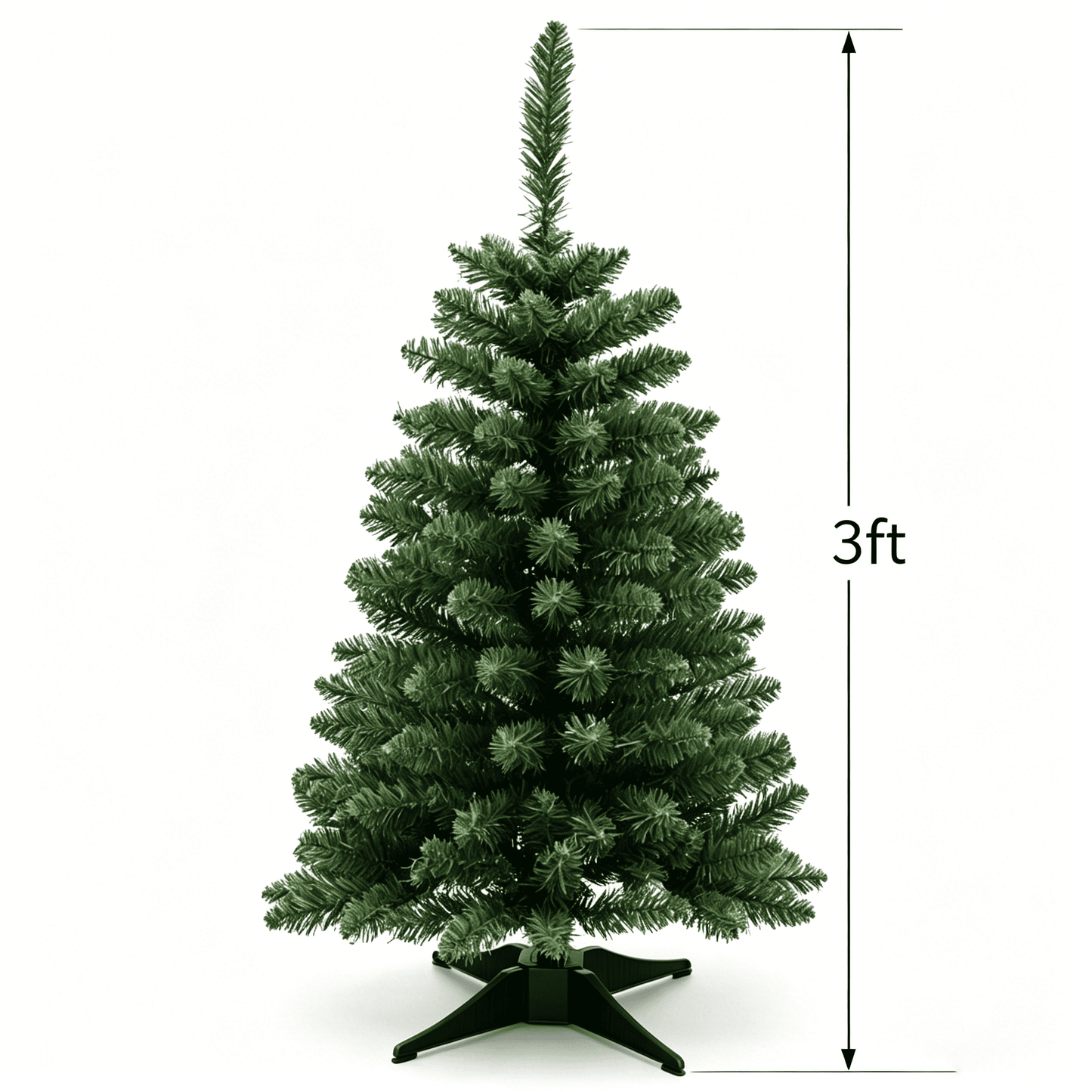 3 ft Christmas Tree with Lights - Artificial Christmas Tree, Battery Operated Christmas Tree, Small Mini Xmas Tree for Indoor Holiday Decorations, Tabletop, Living Room, Office