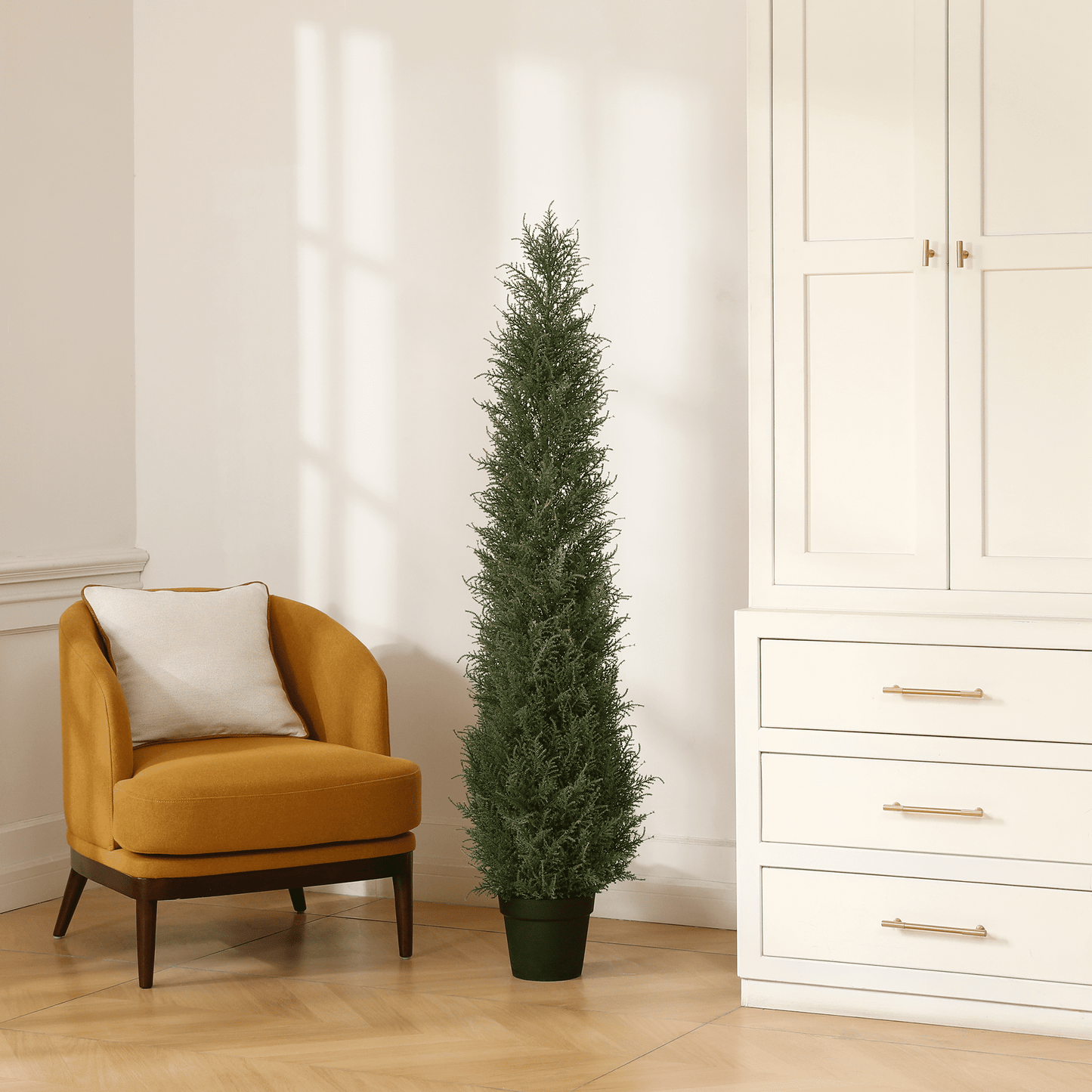 5 Feet Artificial Cedar Tree UV Rated for Indoor/Outdoor Decor , DR.Planzen