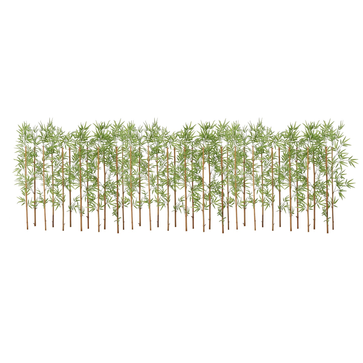36 Pack 5FT Artificial Bamboo Privacy Screen - Faux Bamboo Plant Outdoor with Real Bamboo Poles, UV Resistant Dense Leaves Tall Fake Bamboo Fence Cover for Patio Backyard Balcony Wall Decor