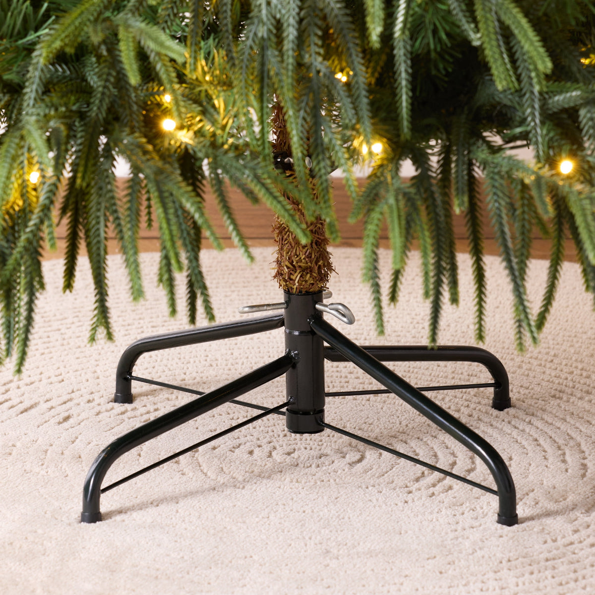DR.Planzen 6ft Artificial Pencil Christmas Tree with Pre-Strung LED Lights, Narrow Spruce Xmas Tree with Metal Stand, Easy Assembly Holiday Decor