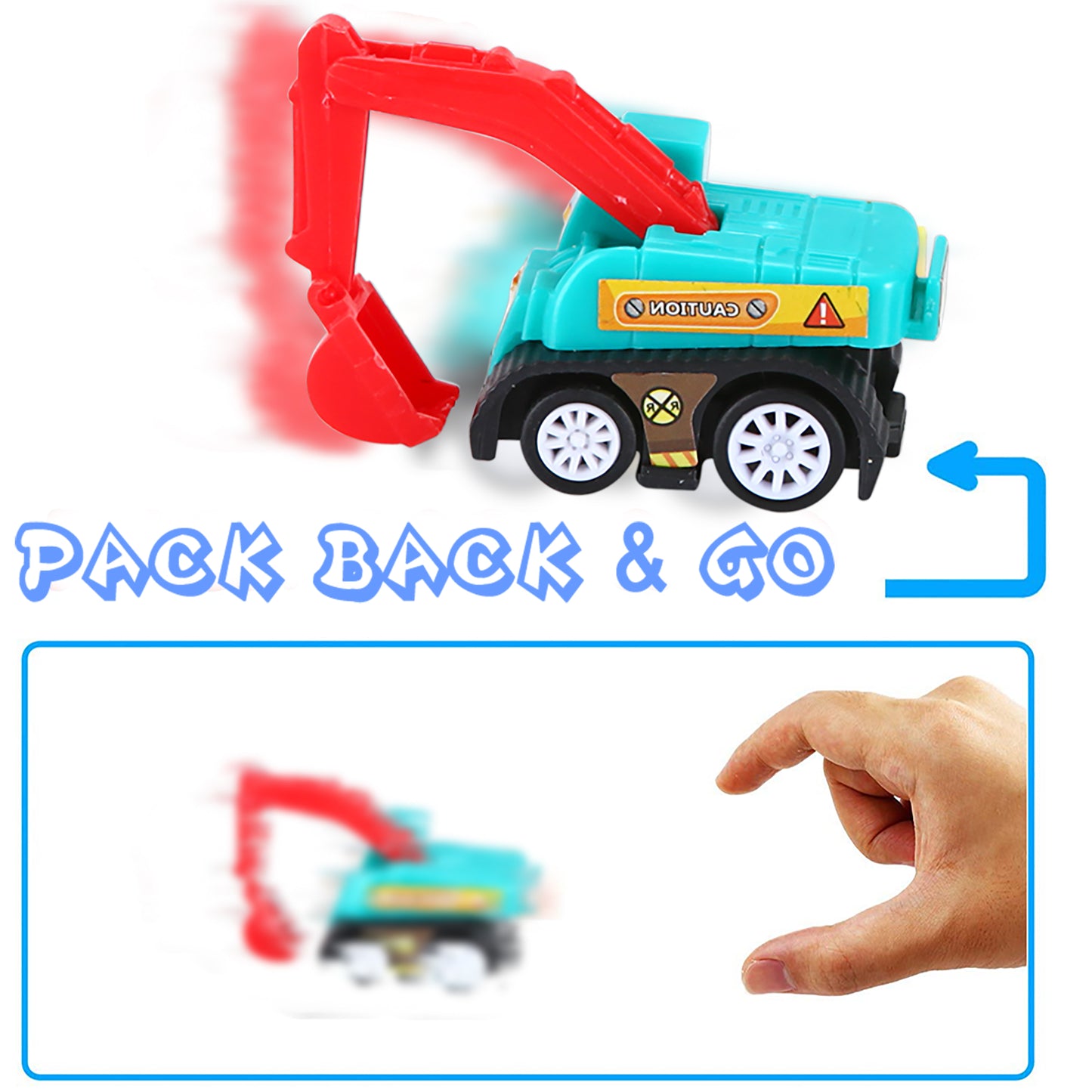 Play Construction Sand Kit - Foldable Sandbox with 2lbs Sand, 6 Mini Trucks, 10 Road Signs and Modeling Tools - Perfect Gift for Kids Ages 3+