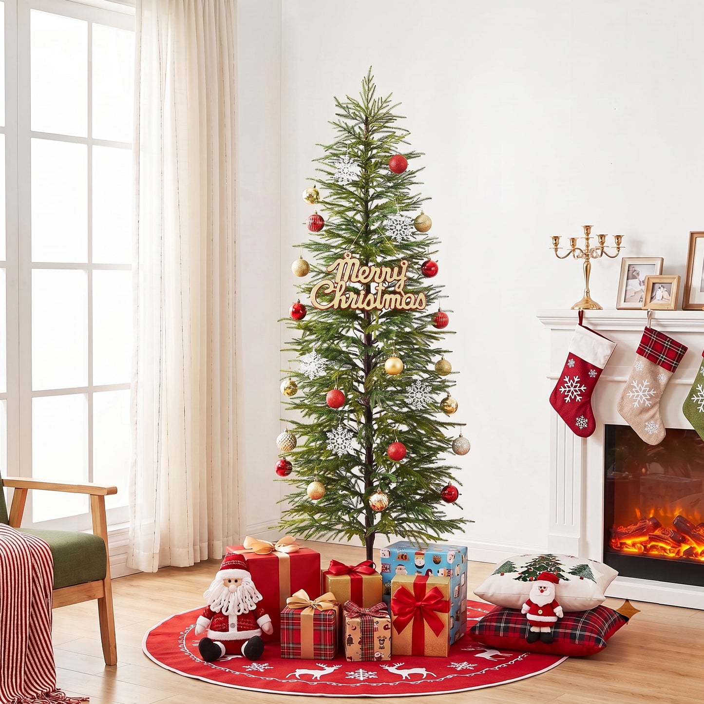 DR.Planzen 6' Artificial Christmas Tree for Indoor Christmas Decor ¨C Premium Green Cypress