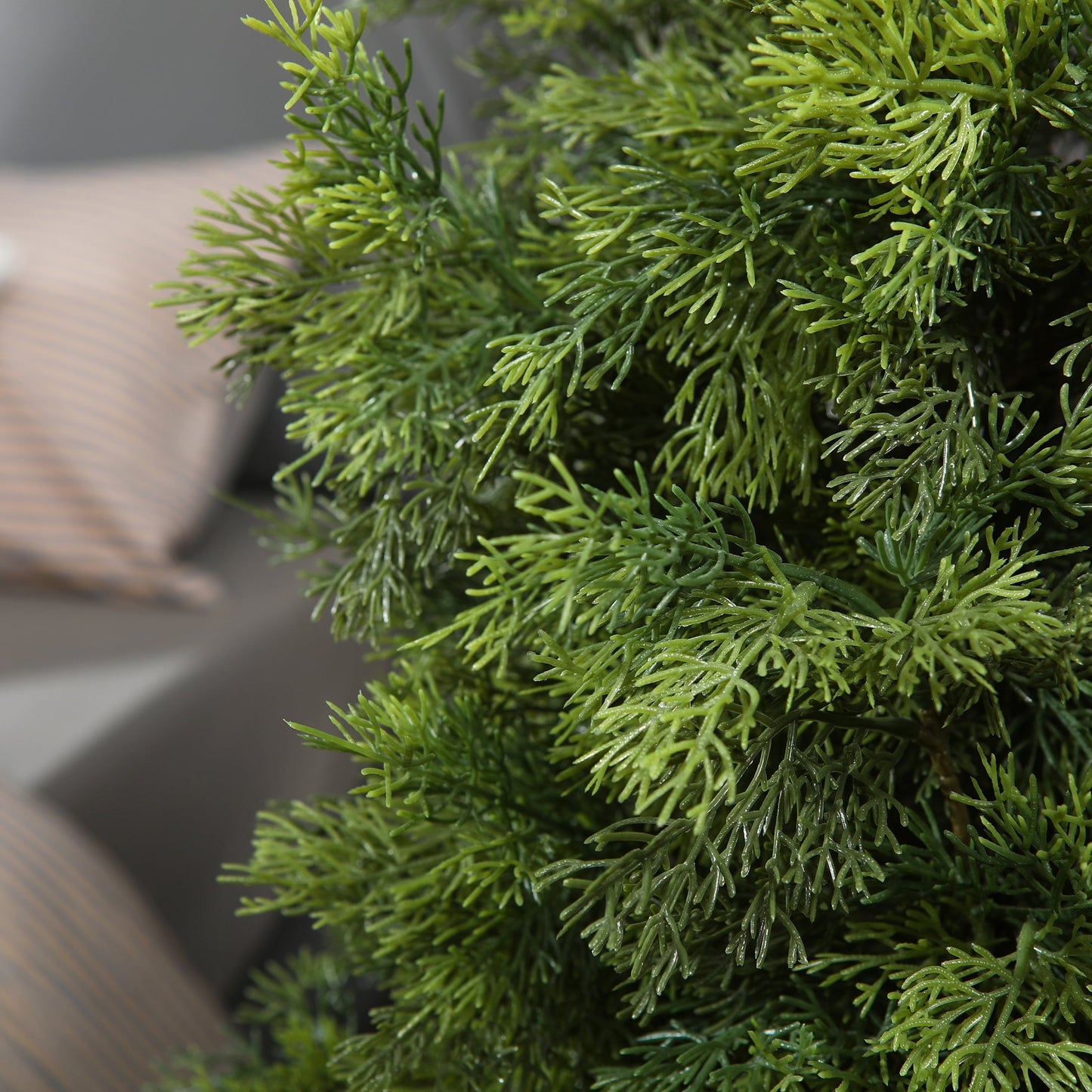 Artificial Cedar Tree 2 Pack 3 ft Outdoor Artificial Topiary Cedar Plants Fake Tree UV Rated Potted Plants for Porch Decor Faux Pine Tree for Perfect Housewarming Gift