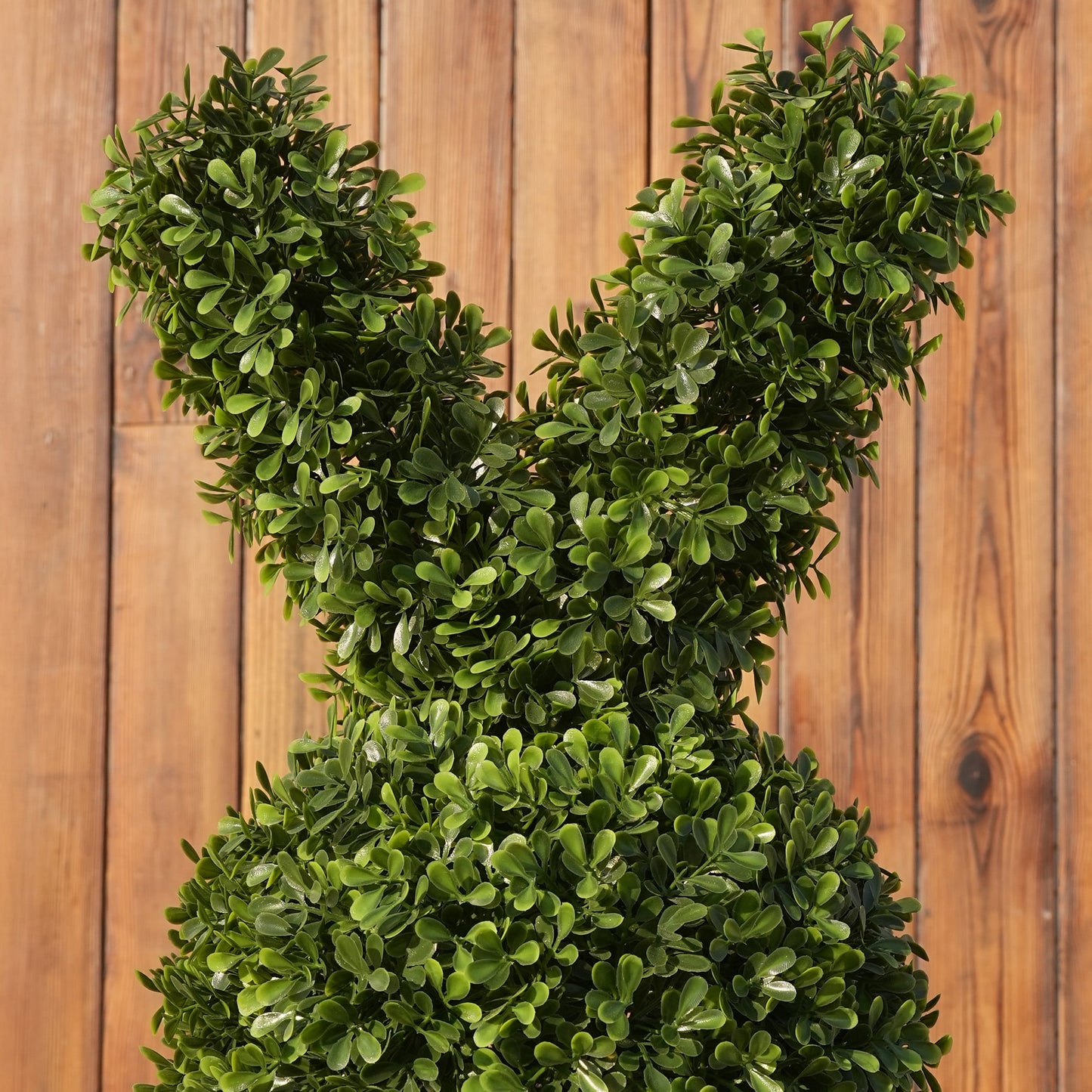 DR.Planzen 36'' Artificial Boxwood Easter Bunny Topiary, Green Spring Outdoor Indoor Decor