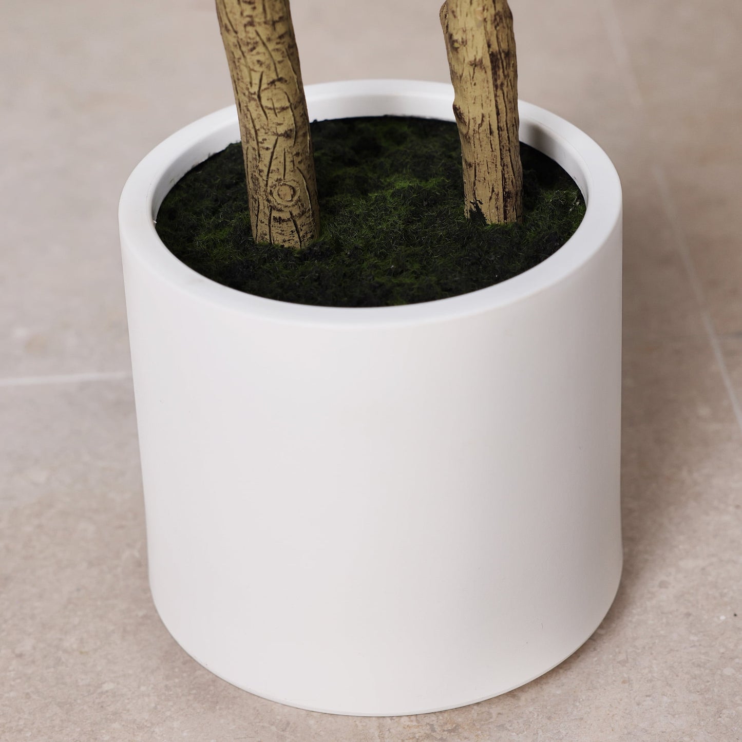 DR.Planzen 4.5ft Artificial Olive Tree with White Planter, Tall Faux Olive Tree, Artificial Plants with Lifelike Fruits for Home Office Decor