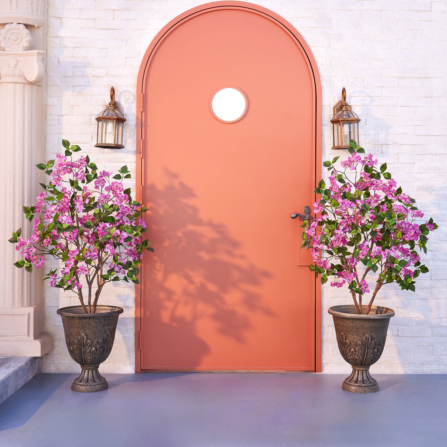 Artificial Bougainvillea Tree 4FT UV Resistant Faux Bougainvillea Plant Fake Tree Pink Bougainvillea Tree - 390 Leaves 273 Flowers Artificial Plant with Weighted Base, Indoor Outdoor Artificial Tree