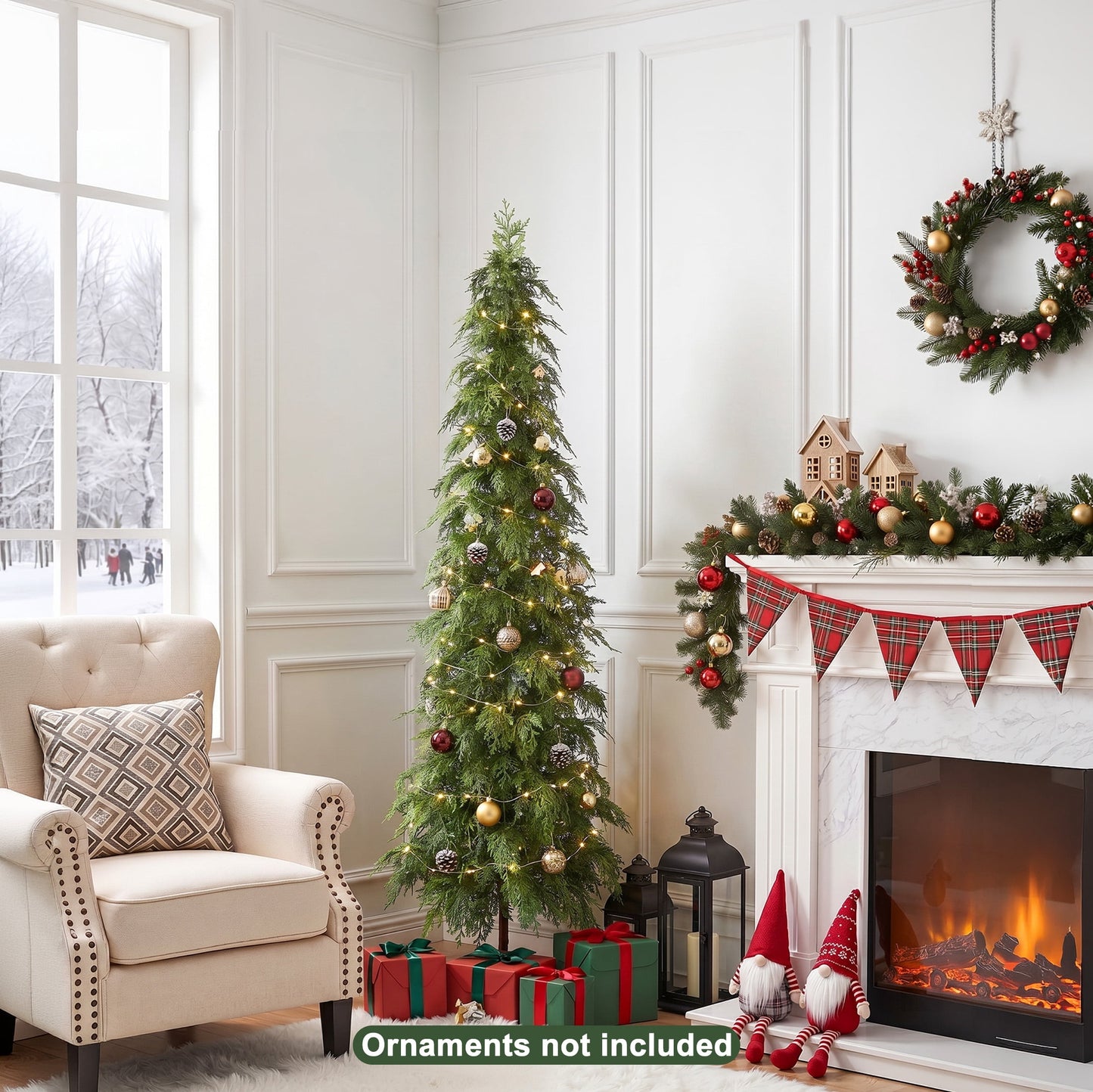 DR.Planzen 28in Prelit Artificial Christmas Tree in Urn Planter