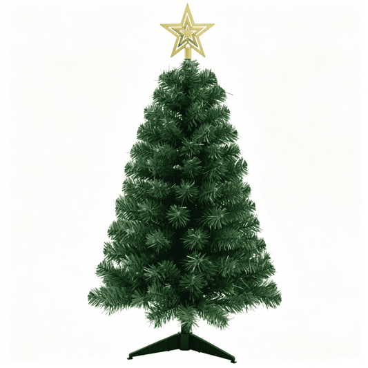 3 ft Christmas Tree with Star Topper - Artificial Christmas Tree, Small Christmas Tree, Mini Xmas Tree, Tabletop Holiday Tree for Indoor Christmas Decorations, Home, Office, Apartment