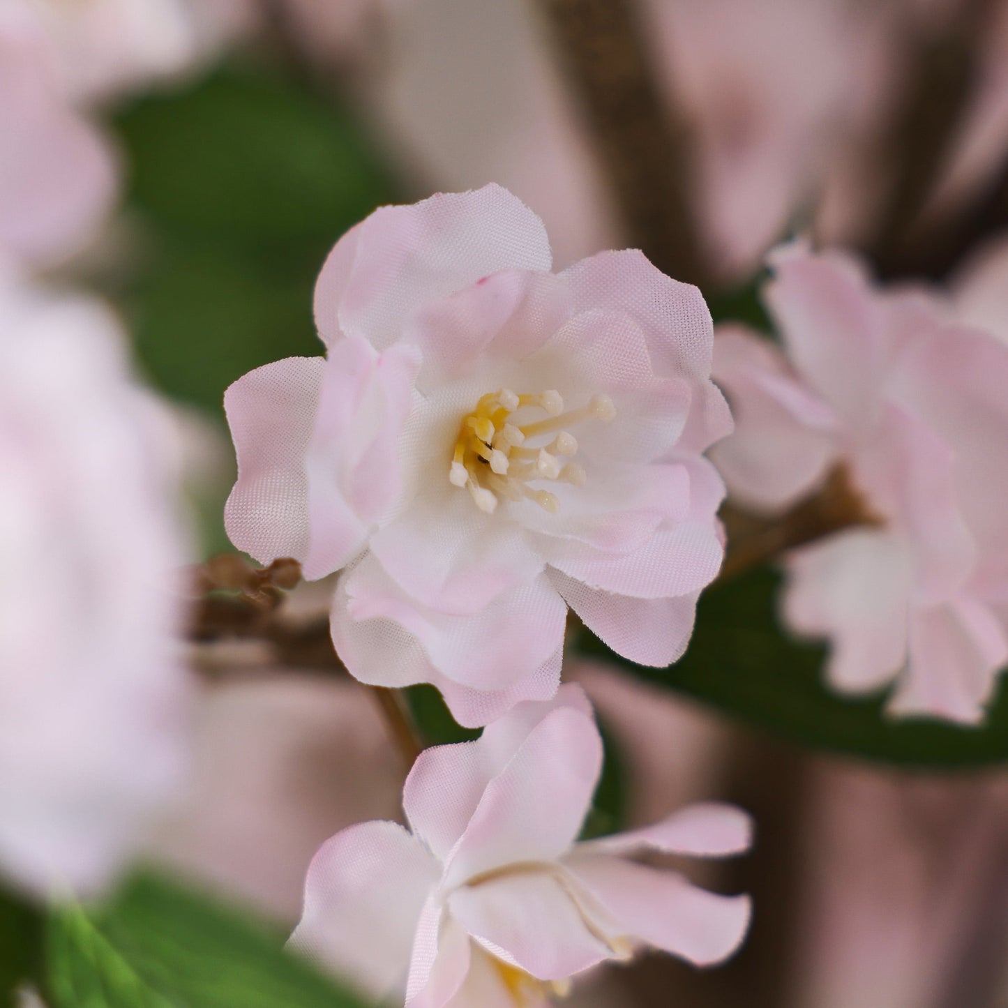 DR.Planzen 4.5ft Artificial Cherry Blossom Tree with White Planter, Tall Faux Flower Tree, Artificial Plants for Home Office Decor