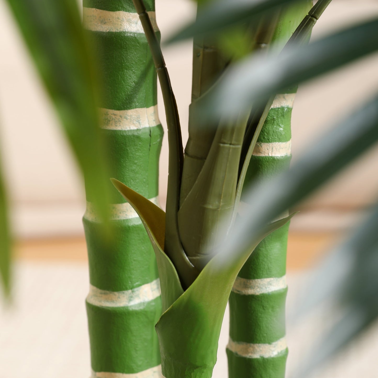 Artificial Golden Cane Palm Plants 6 Feet Fake Tree for Home Decor Indoor Outdoor Faux Areca Palm Tree in Pot for Home Office Perfect Housewarming Gift,Set of 1