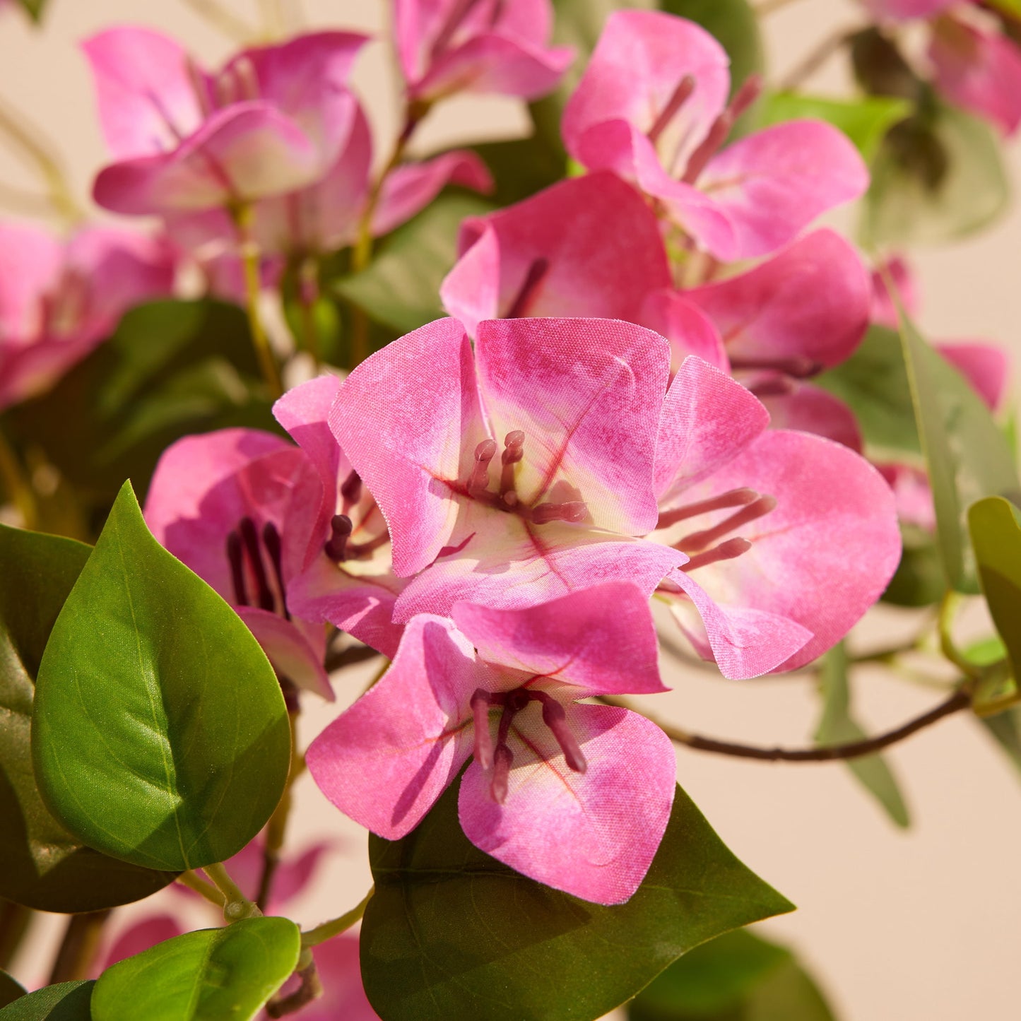 Artificial Bougainvillea Tree 3FT UV Resistant Faux Bougainvillea Plant Fake Tree Pink Bougainvillea Tree - 270 Leaves 189 Flowers Artificial Plant with Weighted Base, Indoor Outdoor Artificial Tree