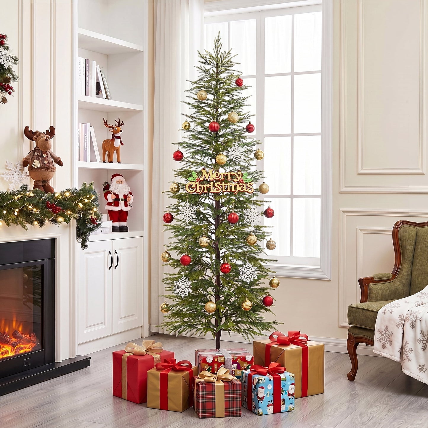 DR.Planzen 6' Artificial Christmas Tree for Indoor Christmas Decor ¨C Premium Green Cypress