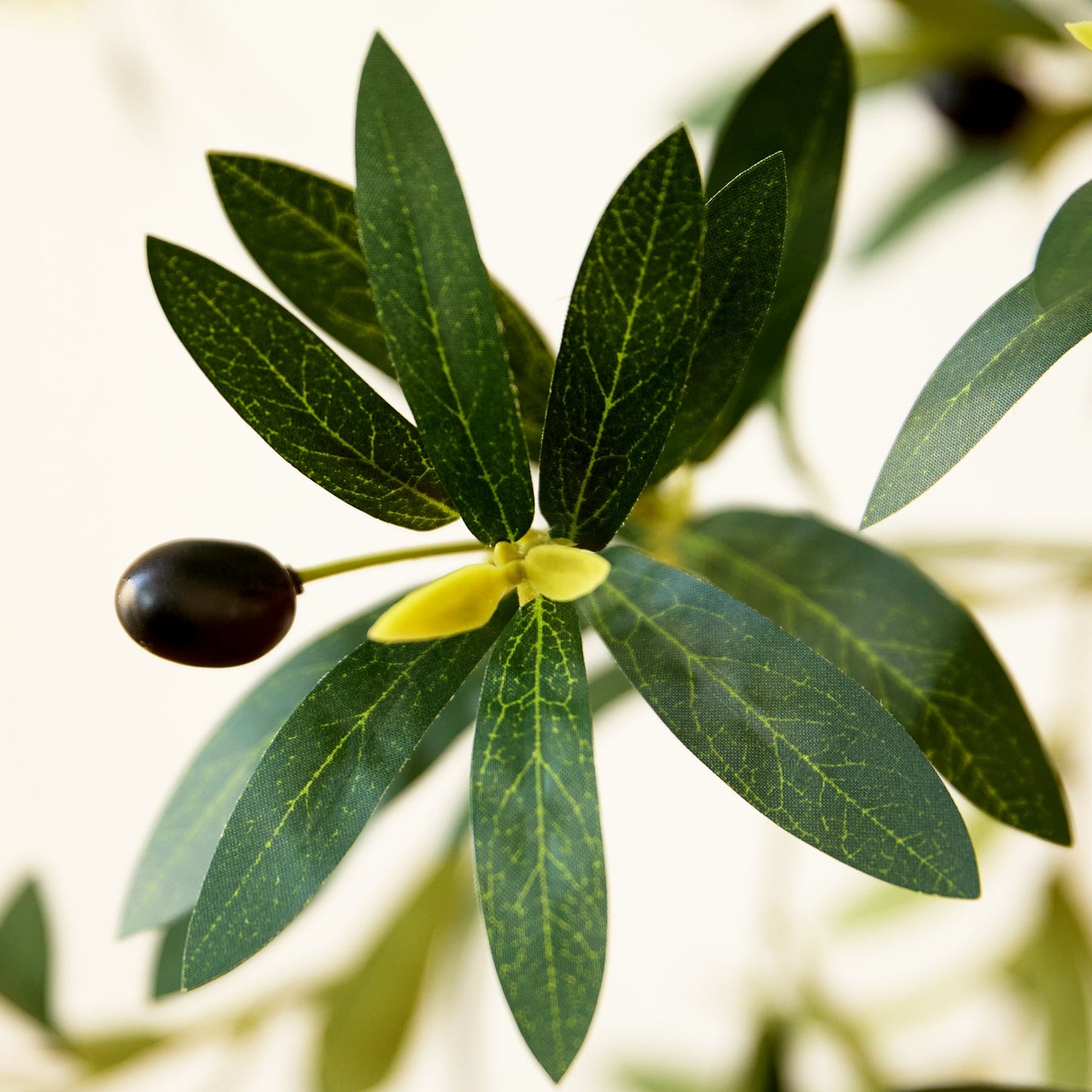 DR.Planzen 7ft Dense Artificial Olive Tree - Faux Olive Plant for Indoor & Outdoor Decor - Adjustable Branches - UV Resistant Realistic Olive Tree with Black Plastic Pot