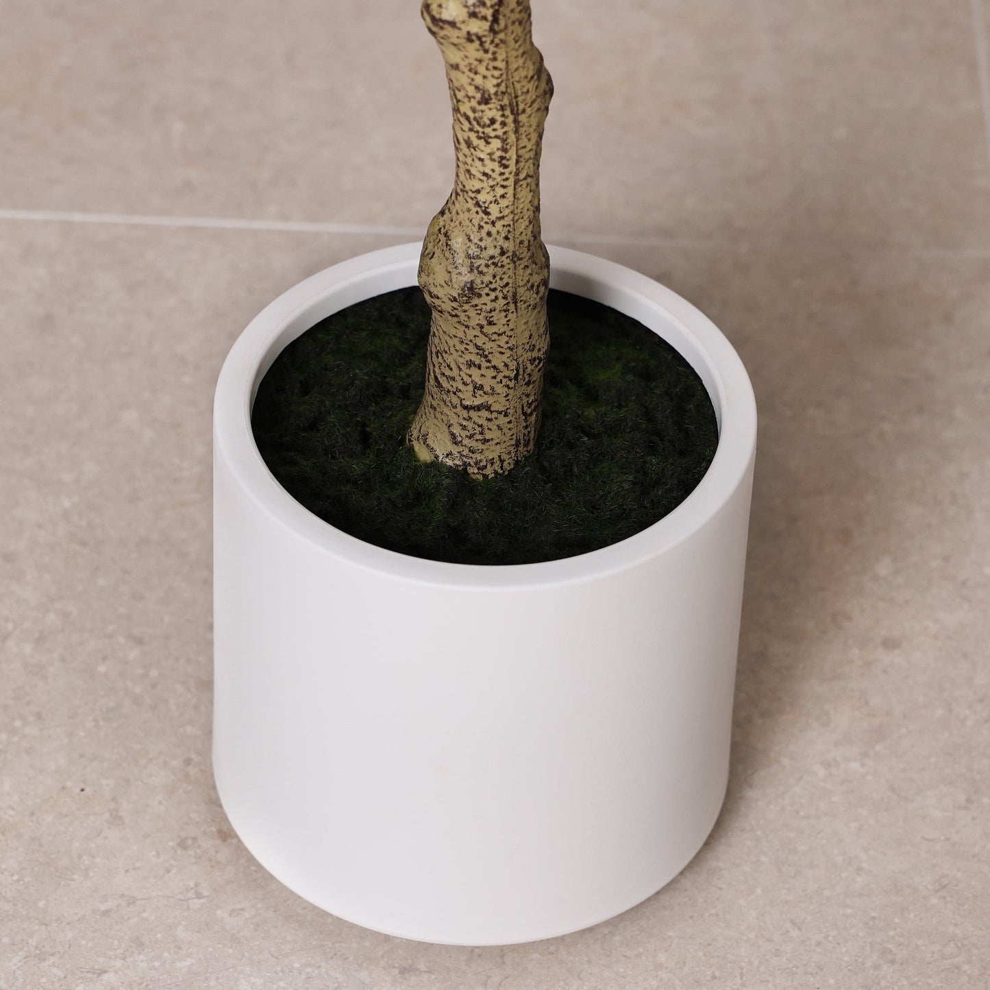 DR.Planzen 4.5ft Artificial Cherry Blossom Tree with White Planter, Tall Faux Flower Tree, Artificial Plants for Home Office Decor