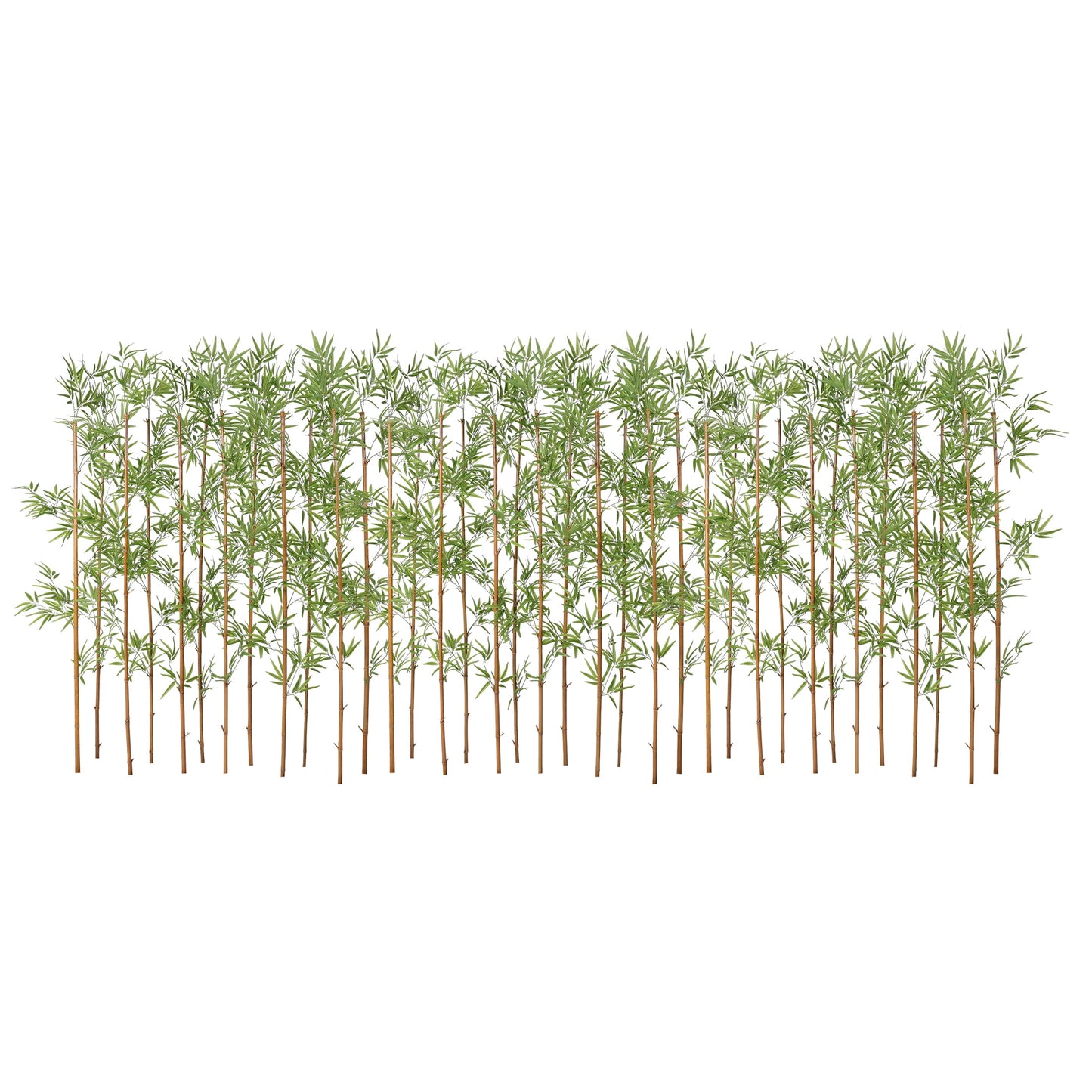 36 Pack 7FT Artificial Bamboo Privacy Screen - Faux Bamboo Plant Outdoor with Real Bamboo Poles, UV Resistant Dense Leaves Tall Fake Bamboo Fence Cover for Patio Backyard Balcony Wall Decor