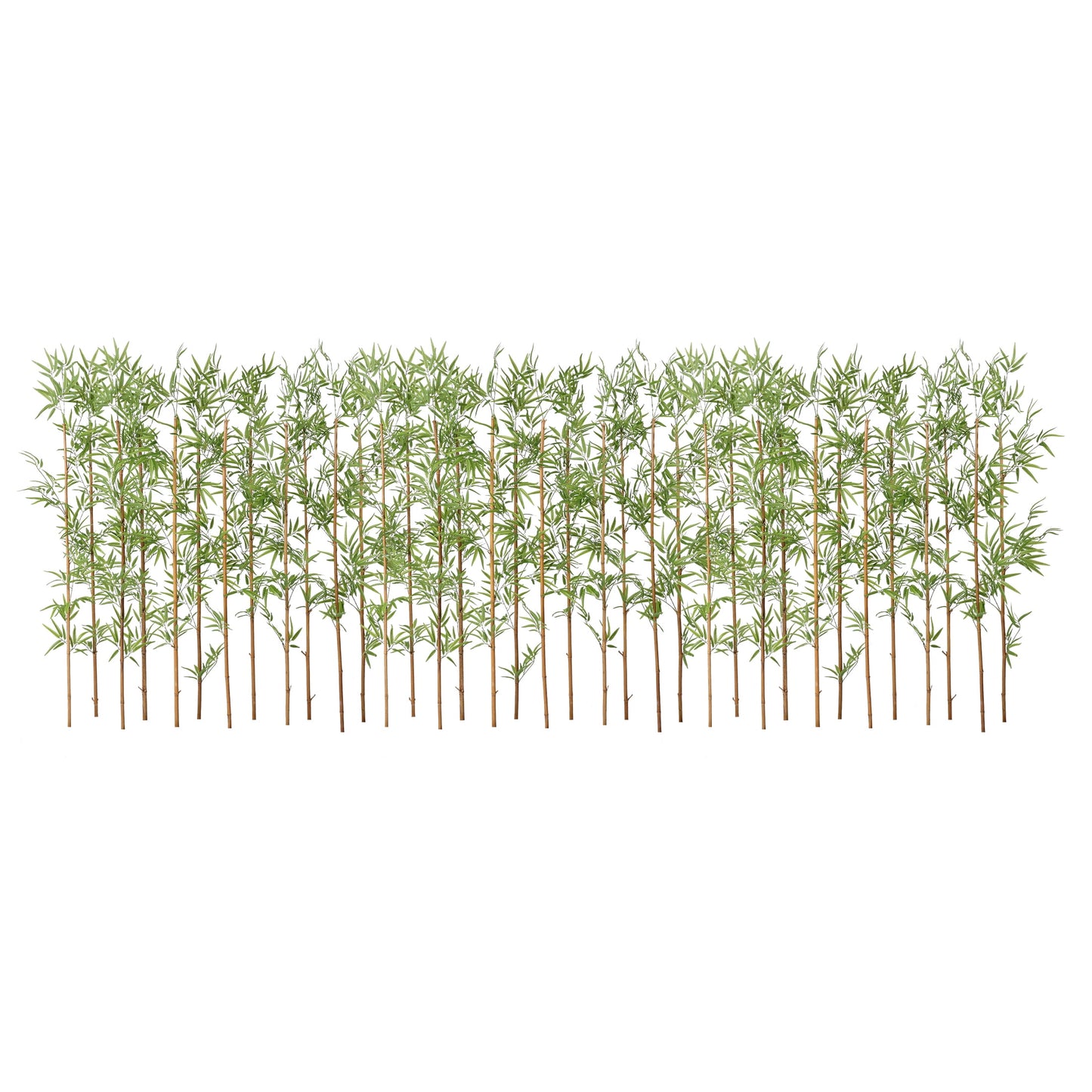 36 Pack 6FT Artificial Bamboo Privacy Screen - Faux Bamboo Plant Outdoor with Real Bamboo Poles, UV Resistant Dense Leaves Tall Fake Bamboo Fence Cover for Patio Backyard Balcony Wall Decor