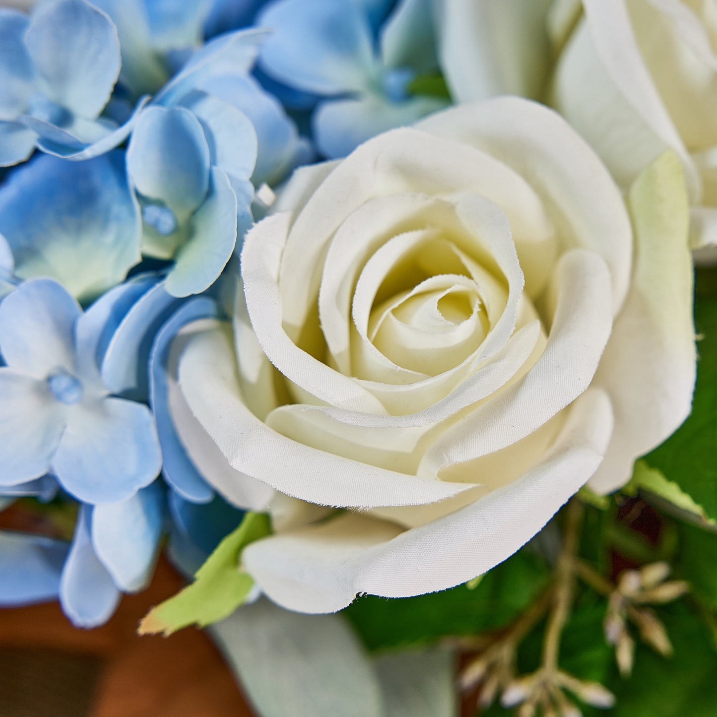 36in Wedding Arch Flowers Artificial Wedding Arch Decor - Blue and White Floral Arch Swag Arrangement for Ceremony Backdrop Aisle Reception, Reusable Faux Wedding Backdrop Decorations
