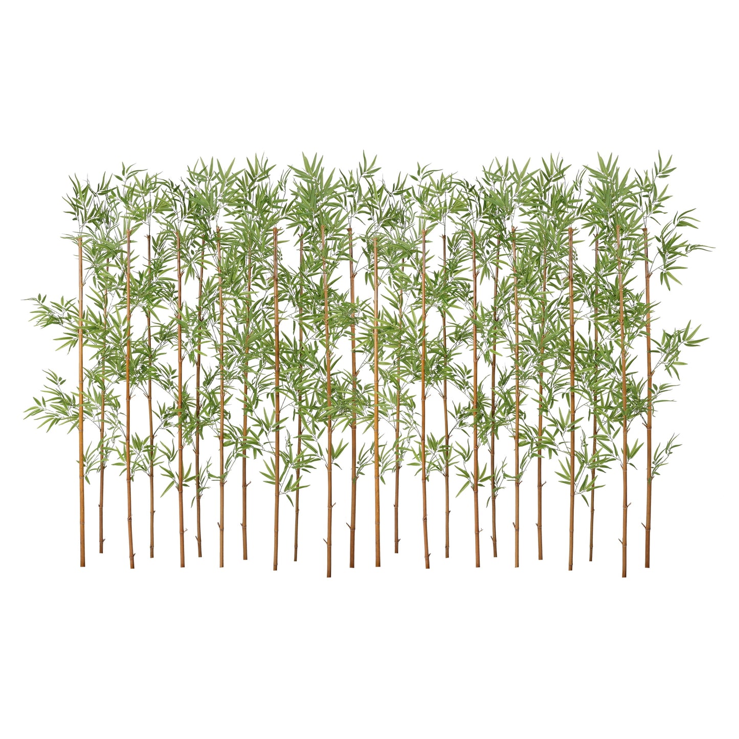 24 Pack 7FT Artificial Bamboo Privacy Screen - Faux Bamboo Plant Outdoor with Real Bamboo Poles, UV Resistant Dense Leaves Tall Fake Bamboo Fence Cover for Patio Backyard Balcony Wall Decor