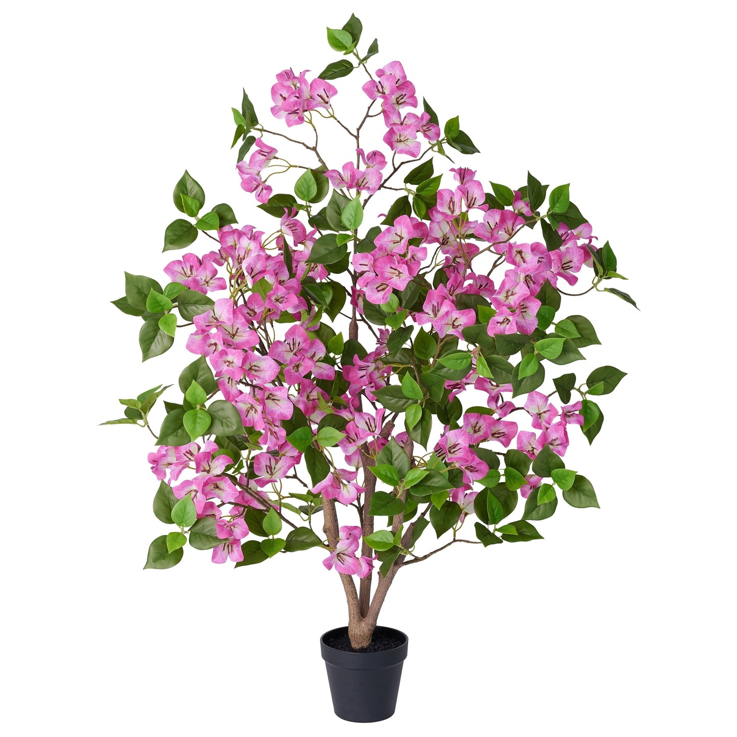 Artificial Bougainvillea Tree 3FT UV Resistant Faux Bougainvillea Plant Fake Tree Pink Bougainvillea Tree - 270 Leaves 189 Flowers Artificial Plant with Weighted Base, Indoor Outdoor Artificial Tree