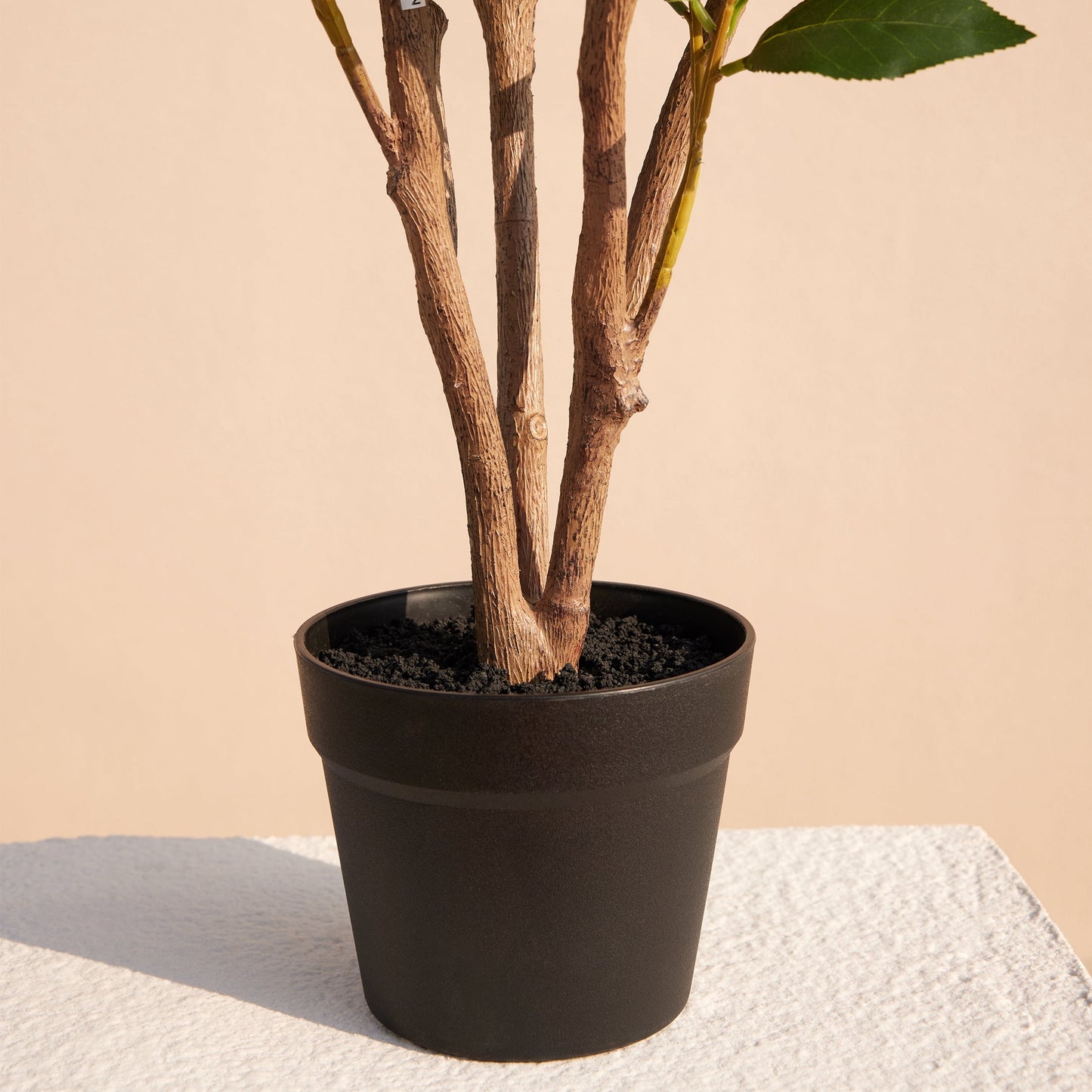 2 Pack Artificial Camellia Tree 4FT Tall Faux Camellia Plant UV Resistant Fake Flowering Tree Potted ¨C 48 Blooming Yellow Flowers & 348 Silk Leaves, Artificial Plant Indoor Outdoor Decor for Living R
