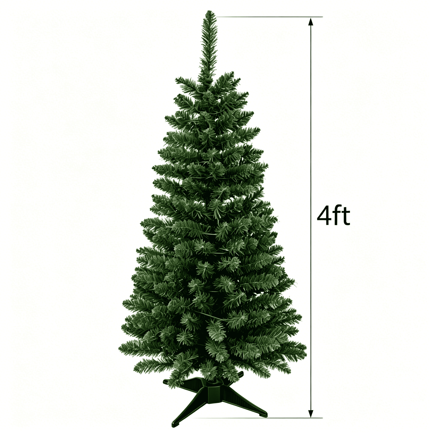 4 ft Christmas Tree with Lights - Artificial Christmas Tree, Battery Operated Christmas Tree, Small Mini Xmas Tree for Indoor Holiday Decorations, Tabletop, Living Room, Office