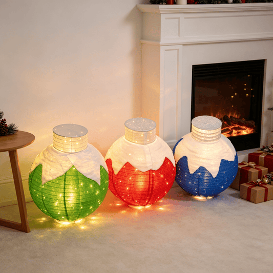 DR.Planzen 3Pack Christmas Ball, LED Holiday Decorations
