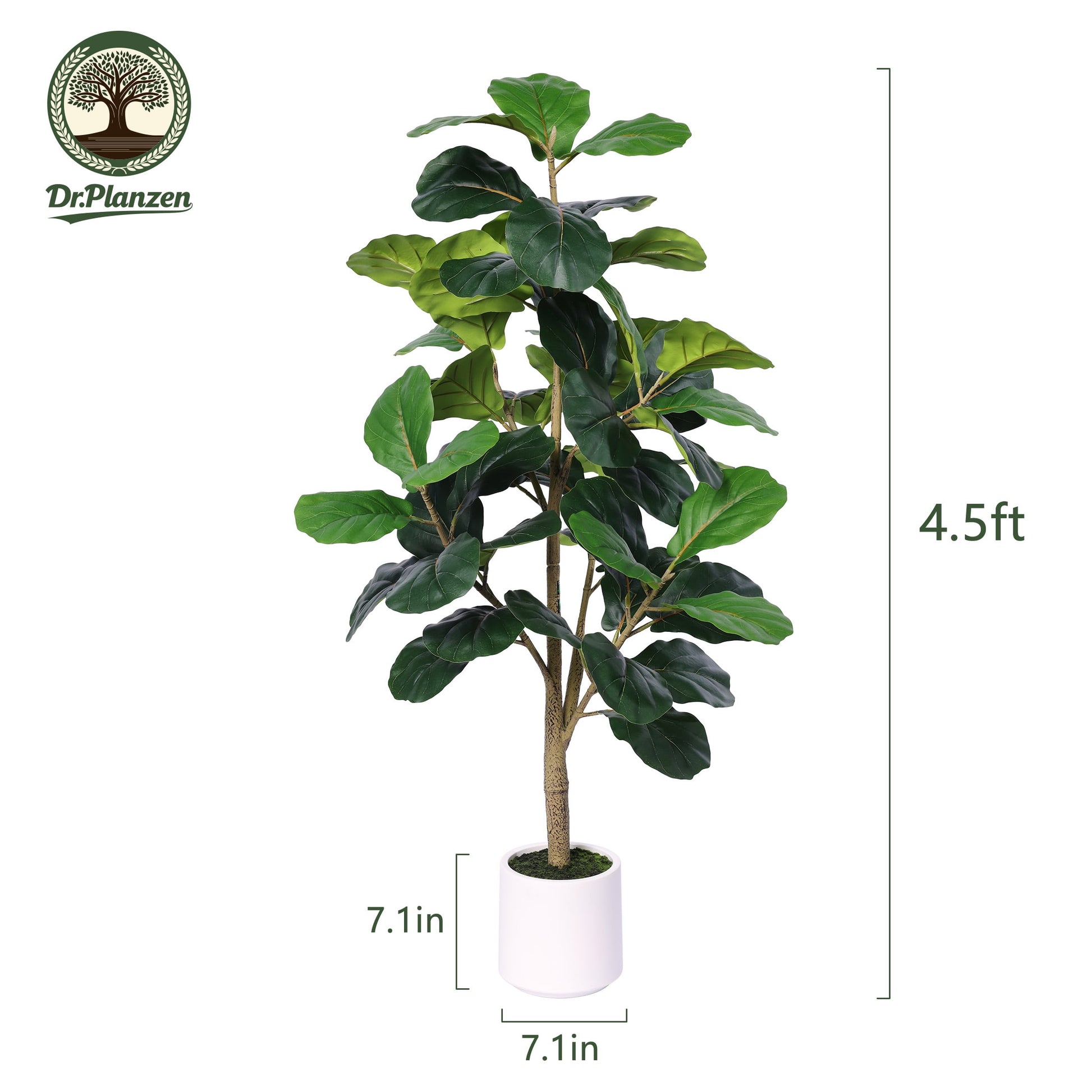 4 ft fiddle leaf fig tree DR.Planzen 4.5ft Artificial Fiddle Leaf Fig Tree, Tall Faux Ficus Tree