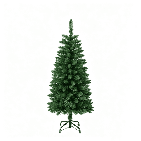 DR.Planzen 4FT Prelit Pencil Christmas Tree, Artificial Slim Christmas Tree, Slim Xmas Tree with Lights - 120 LED Warm White & Multicolor, 9 Modes - Indoor Tree for Apartment Office