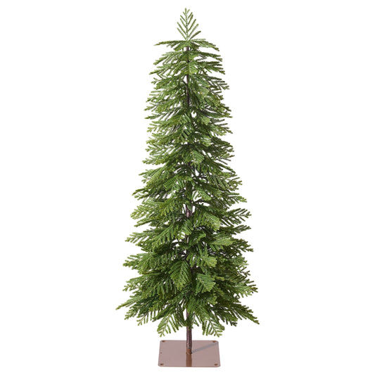 DR.Planzen 5ft Artificial Norfolk Pine Tree with Metal Stand, Realistic 2-Piece Assembly Faux Tree in Coffee Pot, Indoor Floor Plant for Home & Office Decor