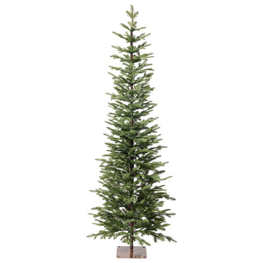 DR.Planzen 6ft Pencil Christmas Tree, 1571 Tips PE Realistic Unlit Artificial Slim Christmas Tree with Metal Stand - Holiday Indoor Decoration for Apartment Entryway Corner Office