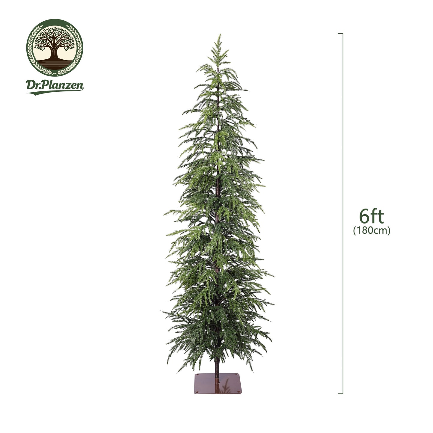 DR.Planzen 6-Foot Artificial Christmas Tree for Indoor Christmas Decor ¨C Premium Green Cypress