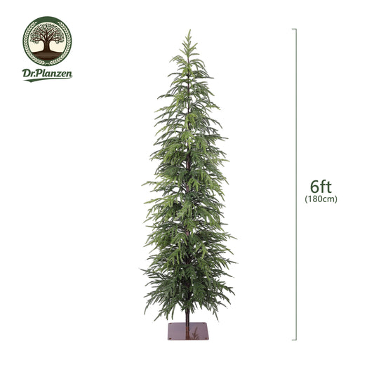 DR.Planzen 6-Foot Artificial Christmas Tree for Indoor Christmas Decor ¨C Premium Green Cypress