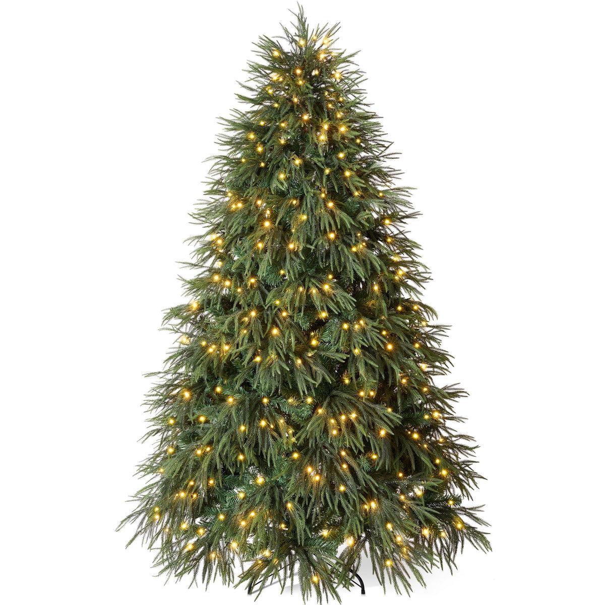 DR.Planzen 6ft Artificial Pencil Christmas Tree with Pre-Strung LED Lights, Narrow Spruce Xmas Tree with Metal Stand, Easy Assembly Holiday Decor