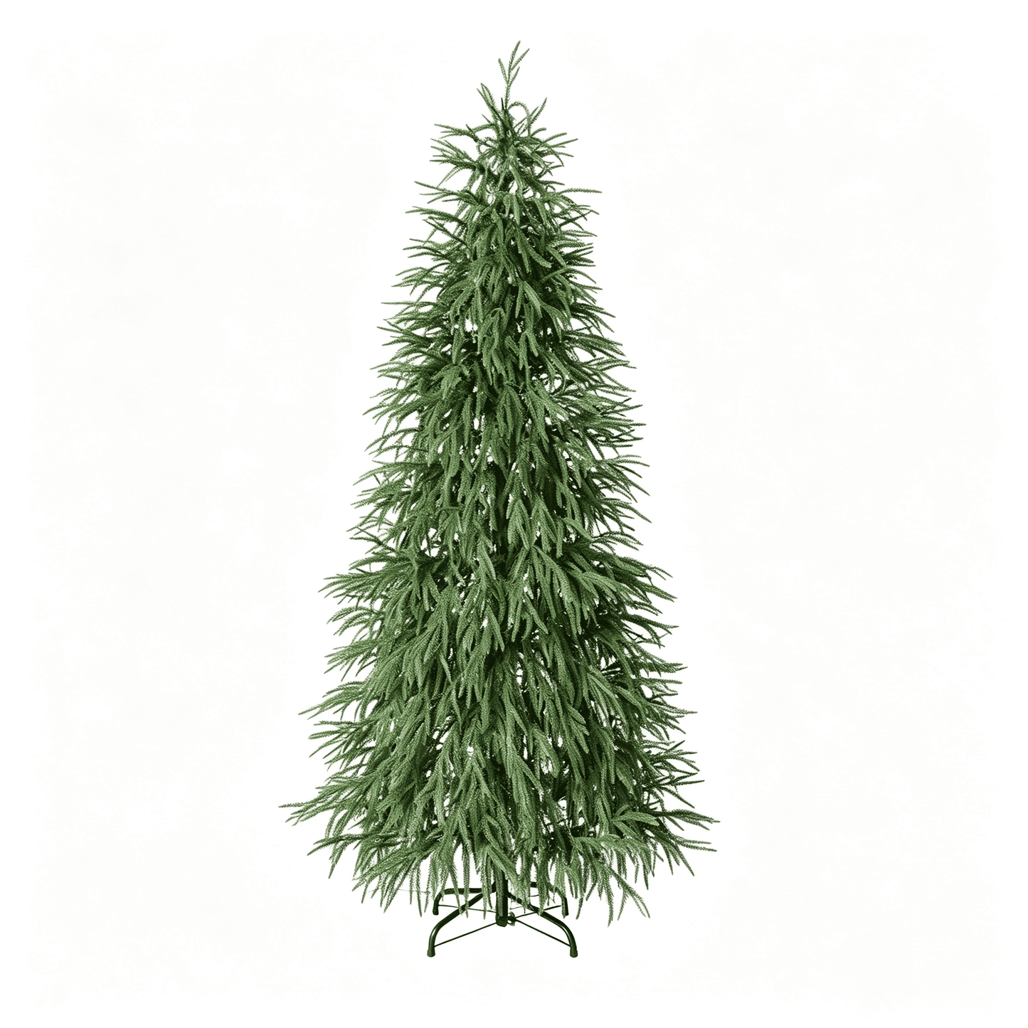 DR.Planzen 6ft Pre-Lit Norfolk Pine Christmas Tree, Artificial Slim Christmas Tree - 150 Warm White LEDs, 3 Light Modes, Adjustable PE Branches - for Apartment, Home & Office
