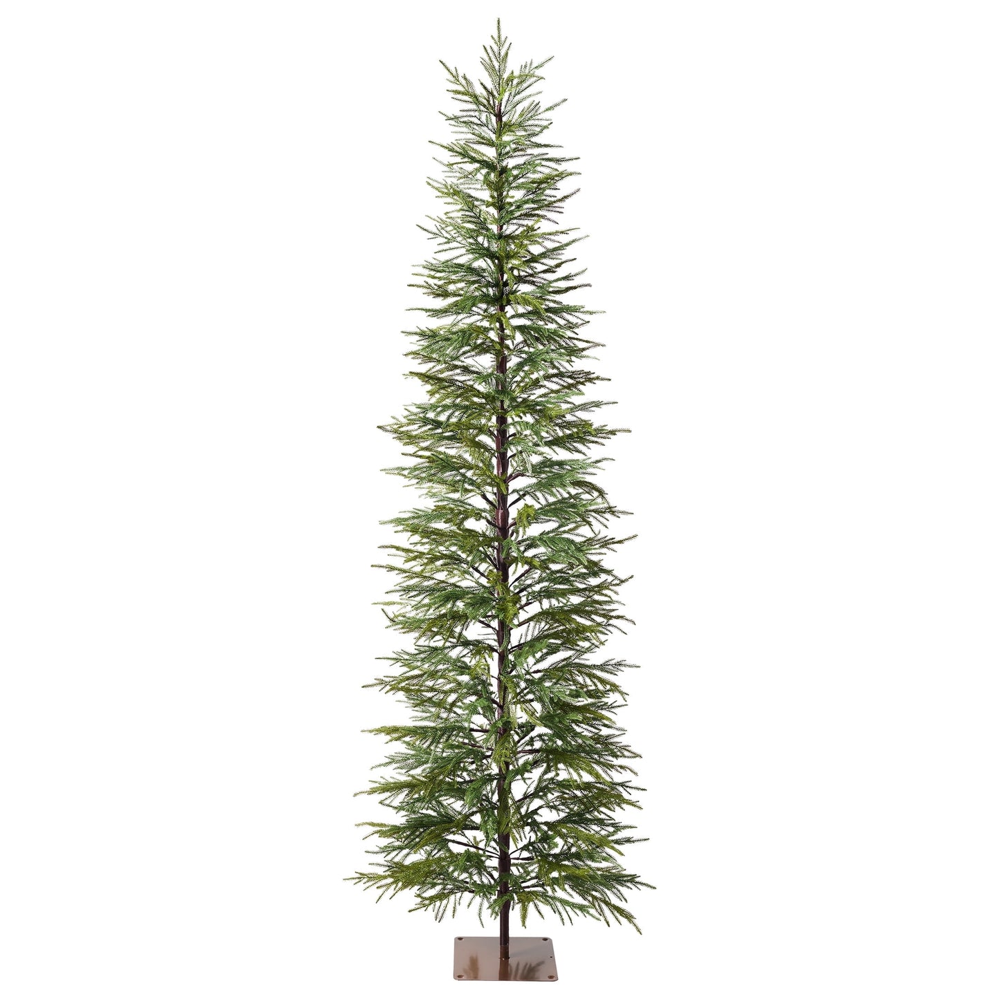 DR.Planzen 7' Unlit Green Cypress Artificial Christmas Tree, Full-Bodied Xmas Tree with Foldable Metal Stand, Easy Assembly Indoor Large Room Holiday Decor