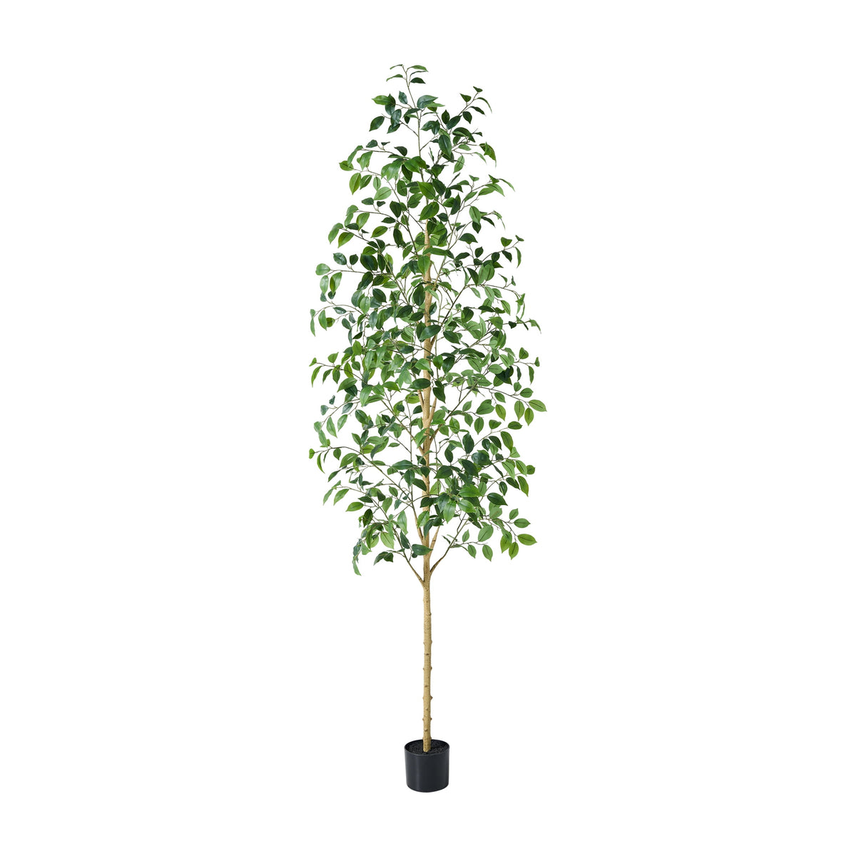 DR.Planzen 7ft Artificial Ficus Tree in Black Pot, Tall Plant with Full Canopy, Giant Indoor Floor Plant for Home, Office & Commercial Decor