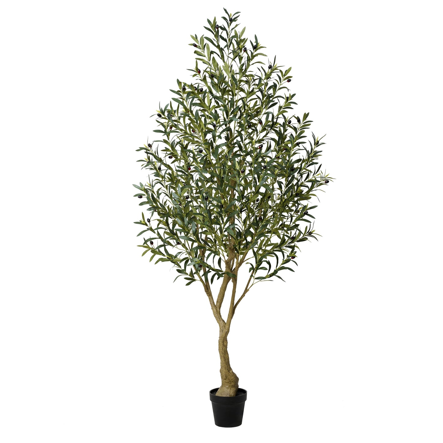 7FT Fuller Artificial Olive Tree in Pot, Artificial Olive Plants with Fruits, Realistic Indoor Outdoor Plants for Home Decor Housewarming Gift
