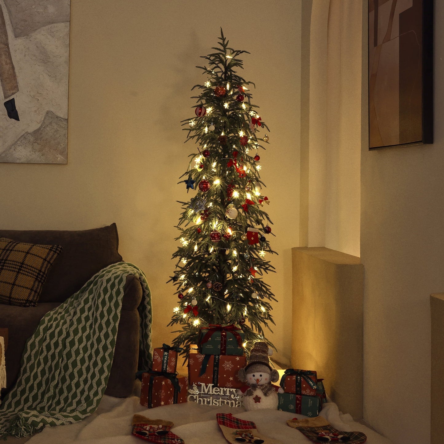 DR.Planzen 6-Foot Artificial Christmas Tree for Indoor Christmas Decor ¨C Premium Green Cypress