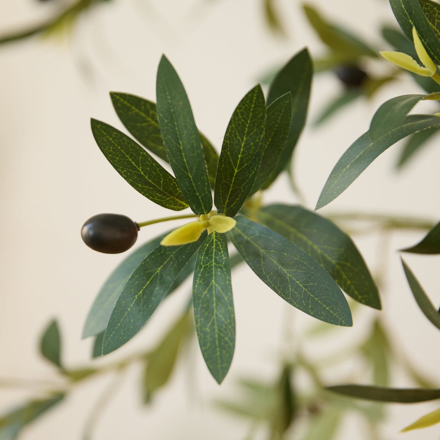 DR.Planzen UV Resistant 6ft Artificial Olive Tree with Natural Wood Branches and Realistic Silk Leaves,Faux Olive Tree for Indoor and Outdoor Decor - Black Large Planter with Pebbles