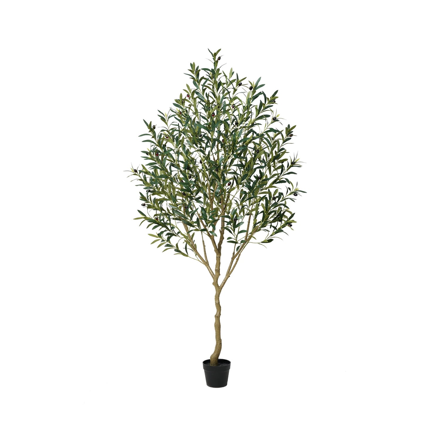 6FT Fuller Artificial Olive Tree in Pot, Artificial Olive Plants with Fruits, Realistic Indoor Outdoor Plants for Home Decor Housewarming Gift
