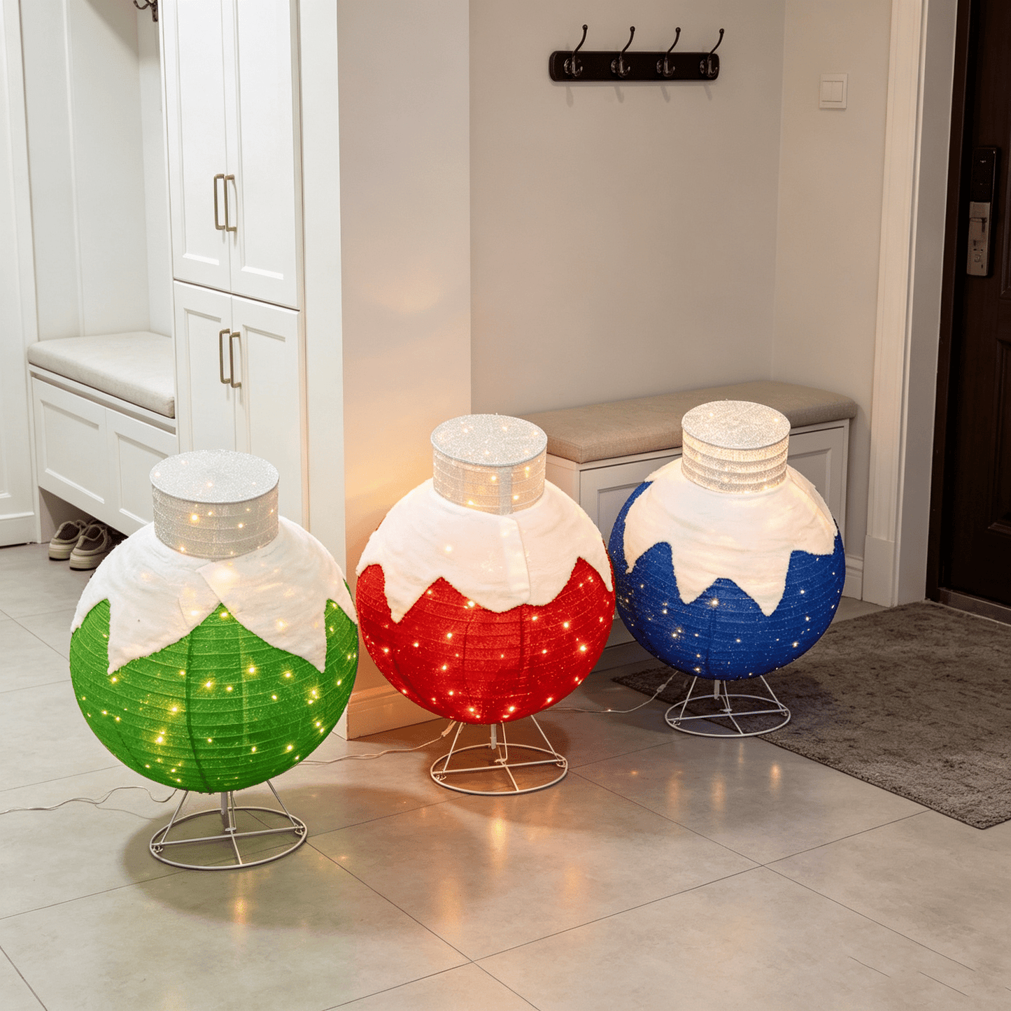 DR.Planzen 3Pack Christmas Ball, LED Holiday Decorations
