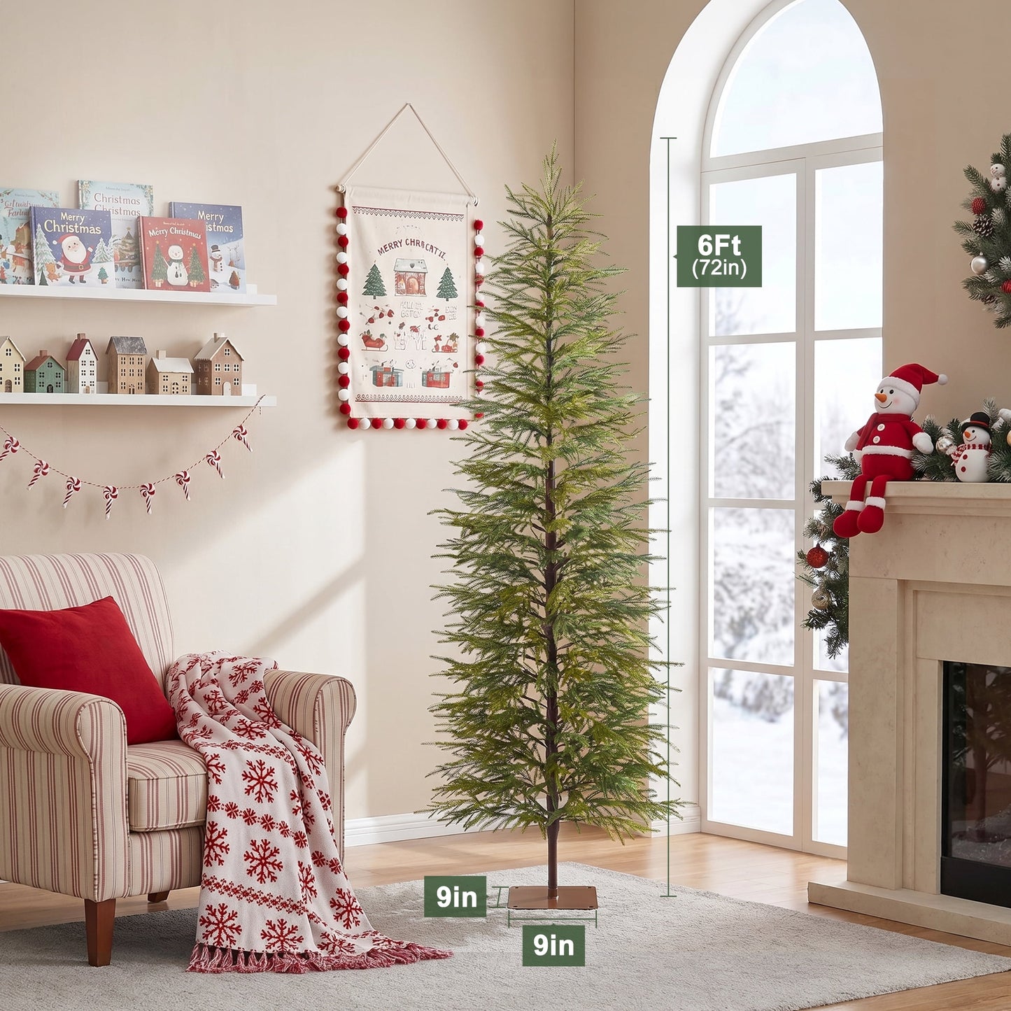 DR.Planzen 6' Artificial Christmas Tree for Indoor Christmas Decor ¨C Premium Green Cypress