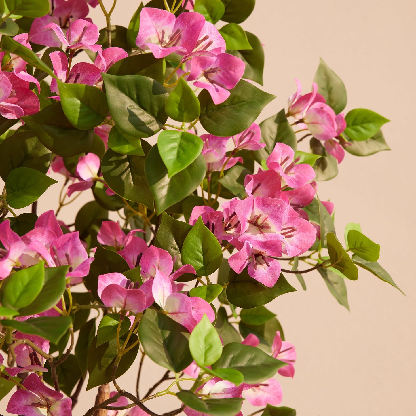 2 Pack Artificial Bougainvillea Tree 3FT UV Resistant Faux Bougainvillea Plant Fake Tree Pink Bougainvillea Tree - 270 Leaves 189 Flowers Artificial Plant with Weighted Base, Indoor Outdoor Artificia