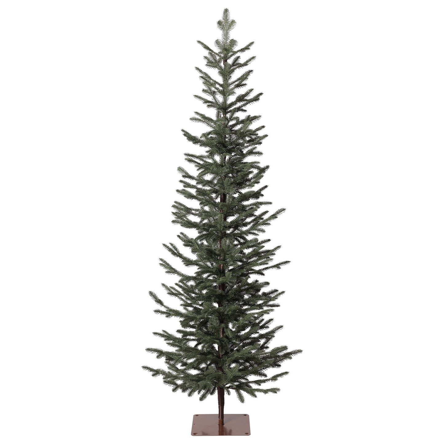 Artificial Christmas Tree 6ft PE Realistic Unlit Green - Full Branches Easy Assembly with Durable Metal Stand - Holiday Indoor Decoration for Family Home Reusable Flame Retardant