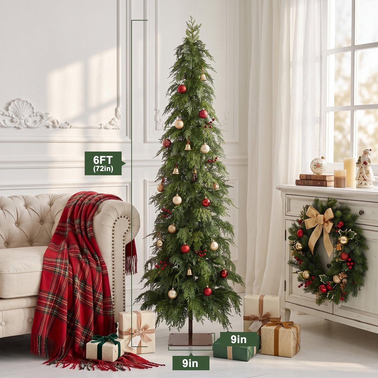 DR.Planzen 2Pack 28in Prelit Artificial Christmas Tree in Urn Planter