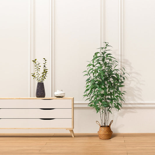 5FT Artificial Eucalyptus Tree Fake Plant in Pot Tall Faux Plants Artificial Trees for Indoor Outdoor Lifelike Home Decora