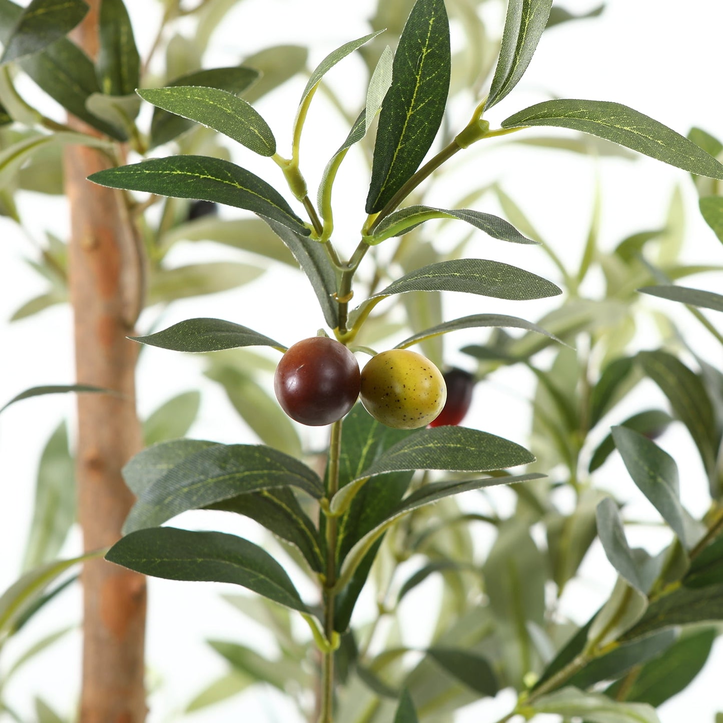 More Dense Branches and Leaves 6FT Artificial Olive Tree in Pot, Artificial Olive Plants with Fruits, Realistic Indoor Outdoor Plants for Home Decor Housewarming Gift
