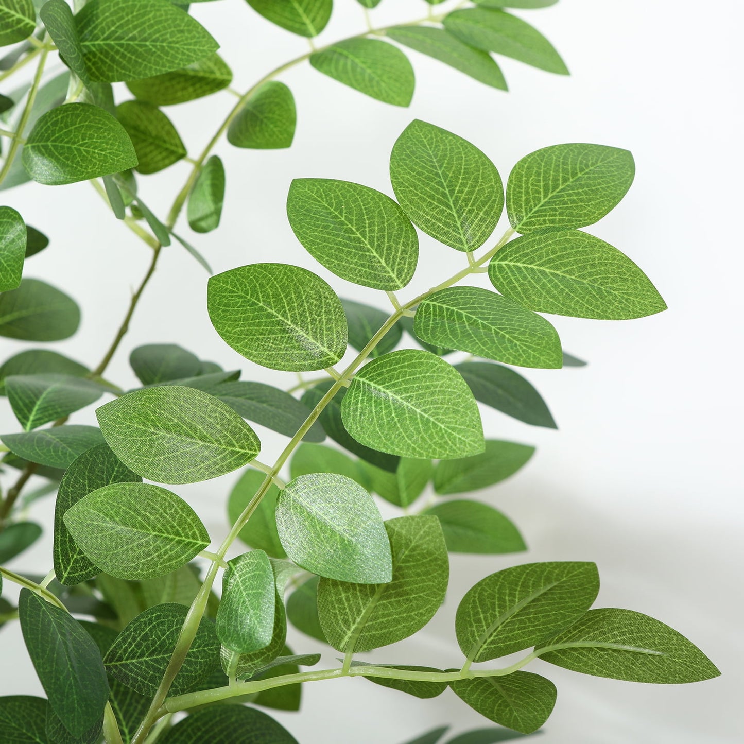 6FT Tall Large Artificial Eucalyptus Tree with 10.5 inches White Planter
